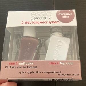 Essie Gel Couture 2-Step Longwear System - Take Me to Thread color set.Brand New